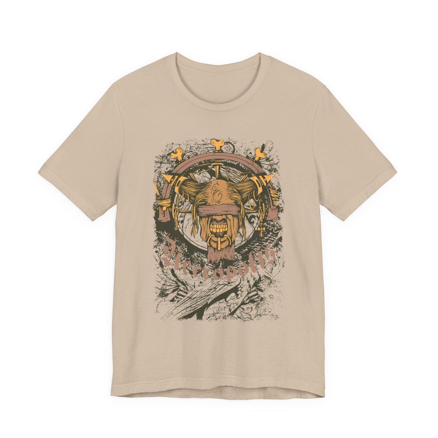 Skull Nordic Warrior Graphic Unisex Cotton T-Shirt r12