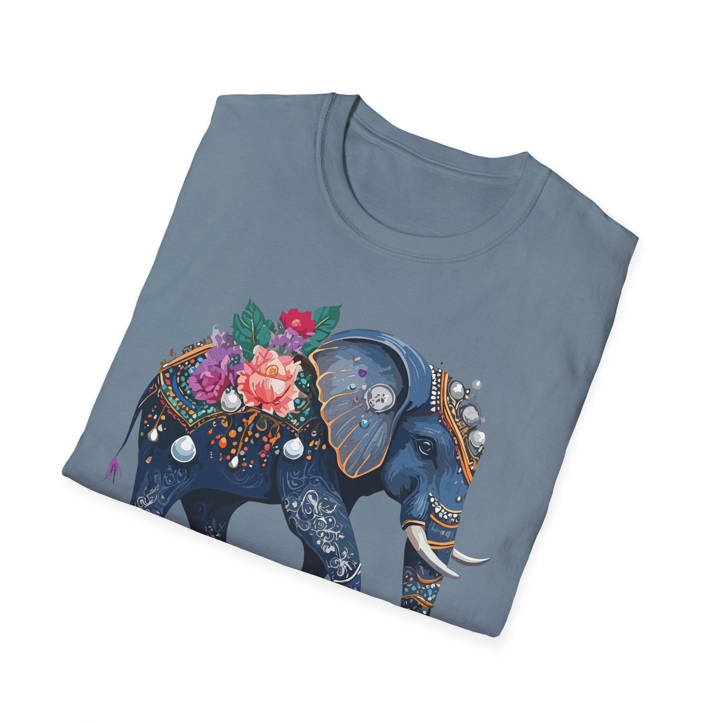 Elephant T Shirt Unisex Softstyle Tee Gildan 64000 100 Percent Cotton Comfort Everyday