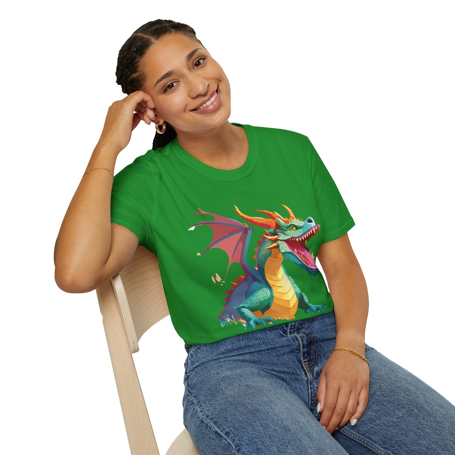 Dragon Graphic T Shirt Unisex Softstyle Cotton Tee Dragon Art Shirt For Men Women