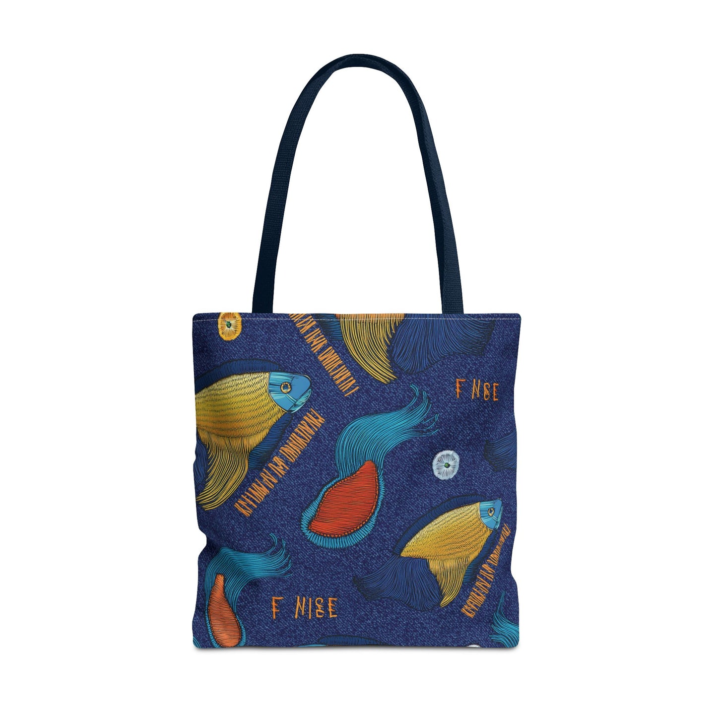 Denim Fabric Imitation Print Unisex Canvas Bag Poly Spun 3 Sizes Tote Bag 193