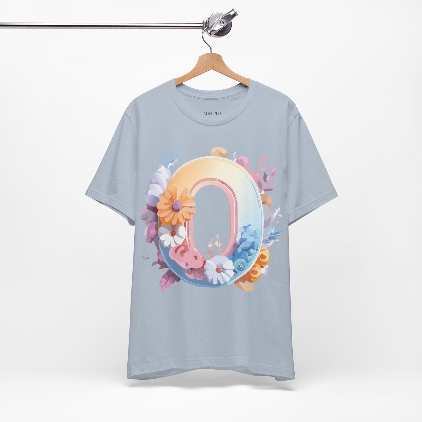 Letter O Graphic Tee Unisex Shirt Adelpha Vintage Inspired Art Design Short Sleeve
