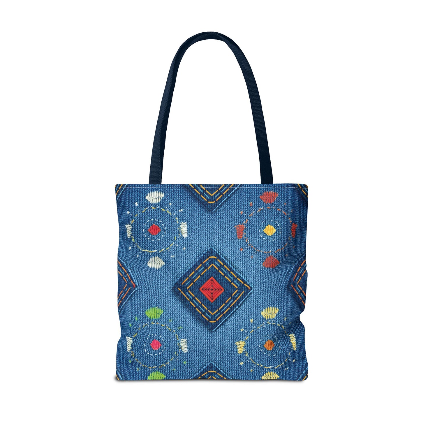 Diwali Graphic Denim Fabric Imitation Print Unisex Canvas Bag Poly Spun 3 Sizes Tote Bag 205-24