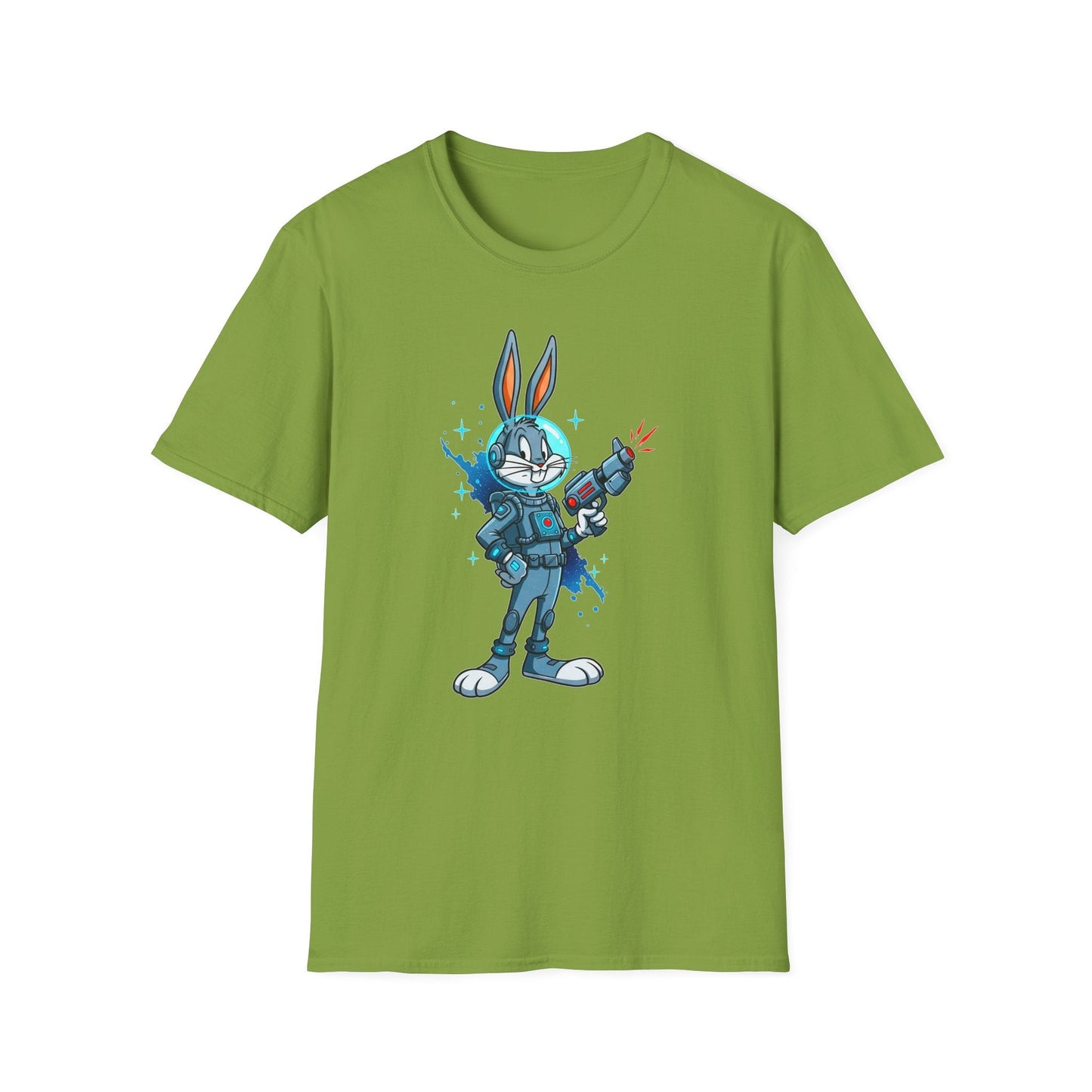 Bugs Bunny Shirt Unisex Gildan Softstyle 64000 Cartoon Tee 100 Percent Ring Spun Cotton