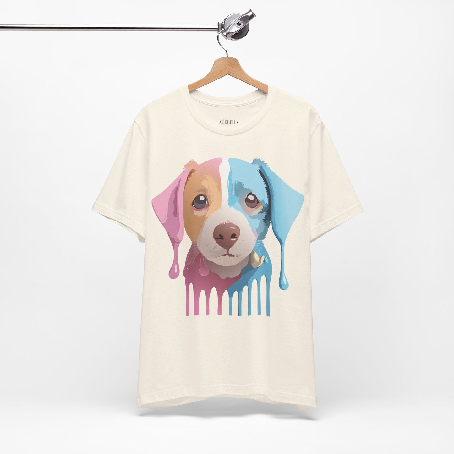 Unisex Dog Graphic Tee With Vintage Inspired Artwork By Adelpha Short Sleeve Casual Shirt