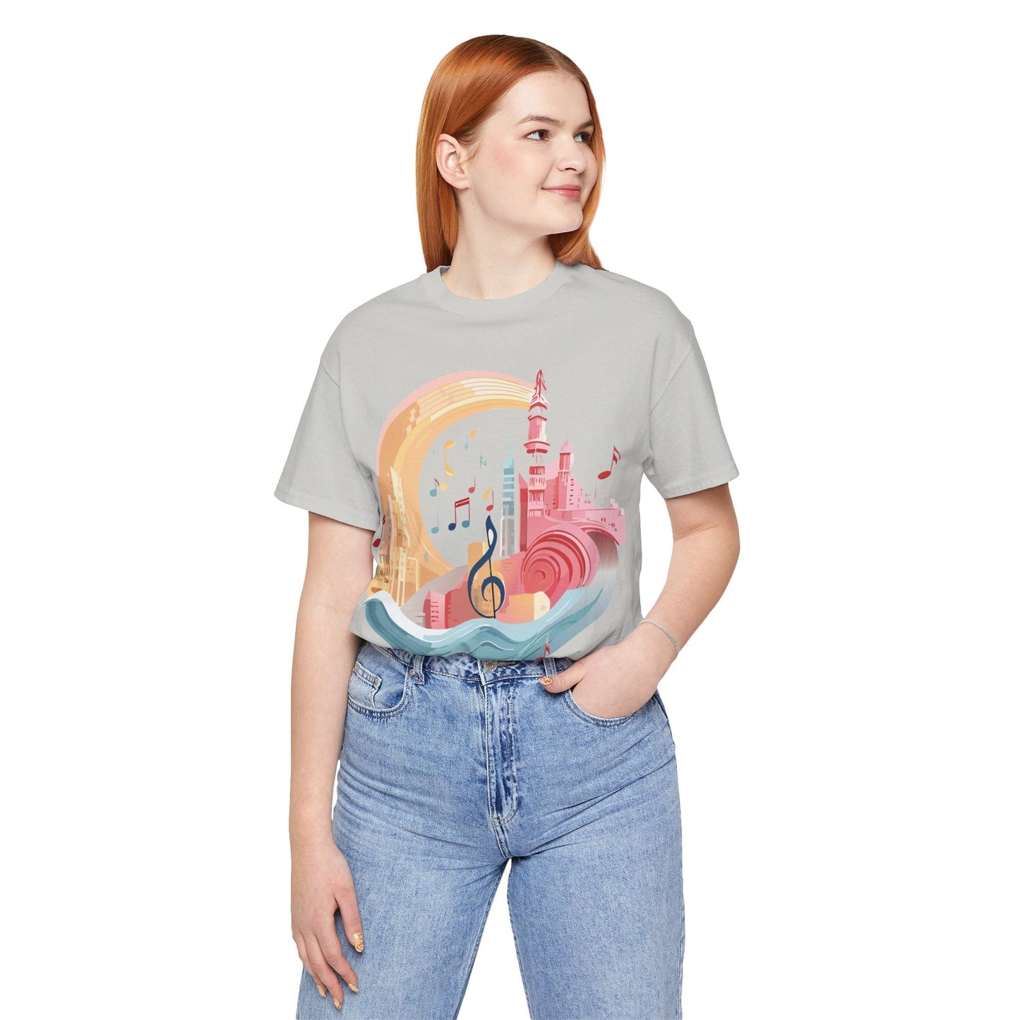 Music Graphic T Shirt Unisex Jersey Short Sleeve Art Design by Adelpha Vintage Inspired Tee