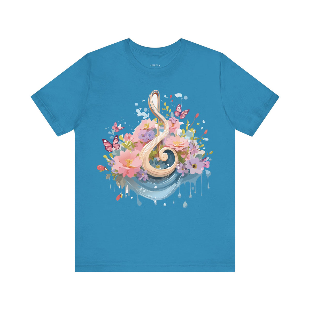 Music Graphic Unisex Cotton Bella+Canvas Tee with Art Design m112