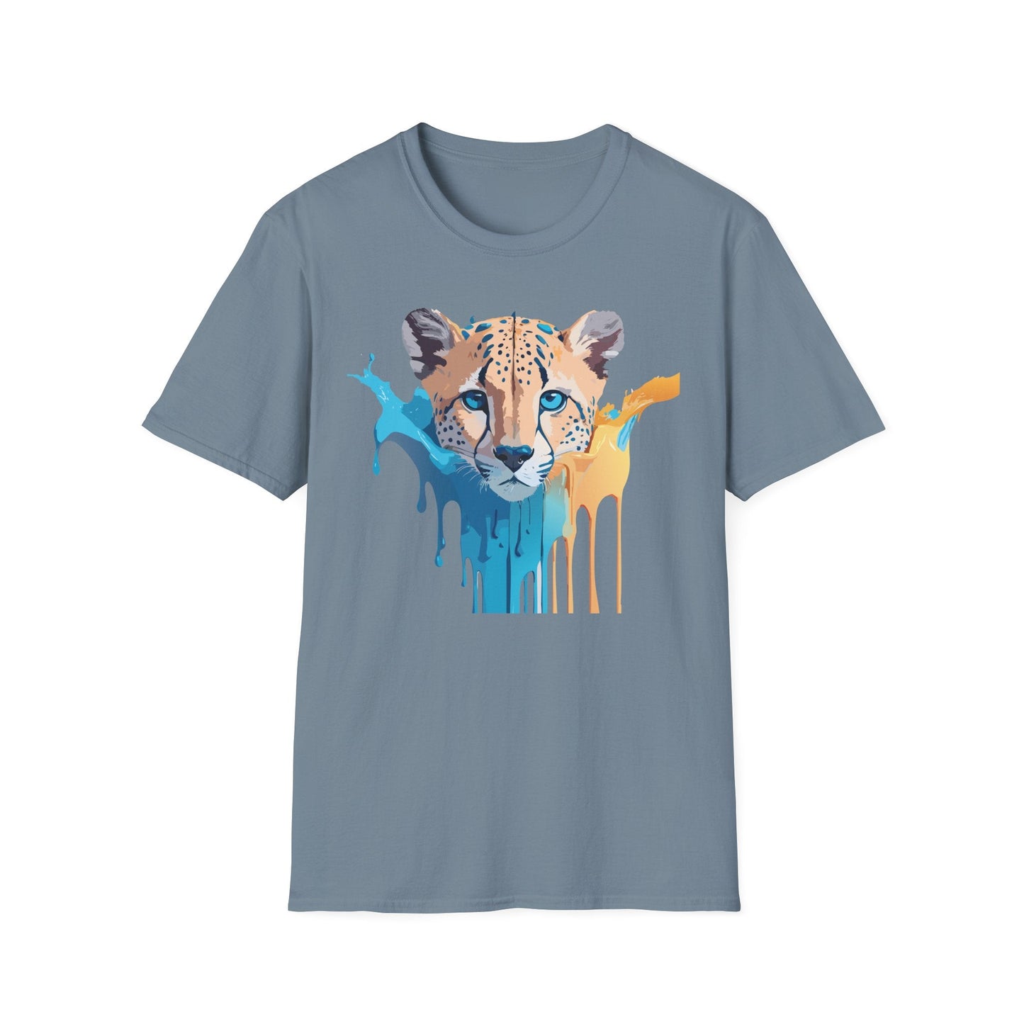 Unisex Cheetah Print Tee Softstyle Gildan 64000 Ring Spun Cotton Tee