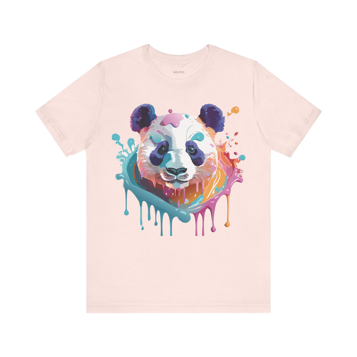 Panda Graphic Unisex Cotton Bella+Canvas Tee with Art Animal Design e145