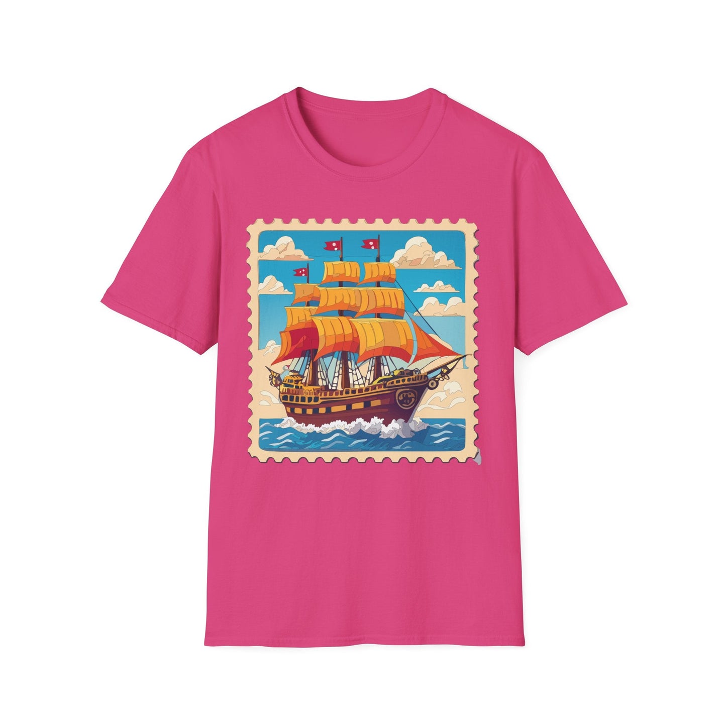 Unisex Softstyle Frigate Ship T Shirt 100 Percent Ring Spun Cotton Gildan 64000 Tee