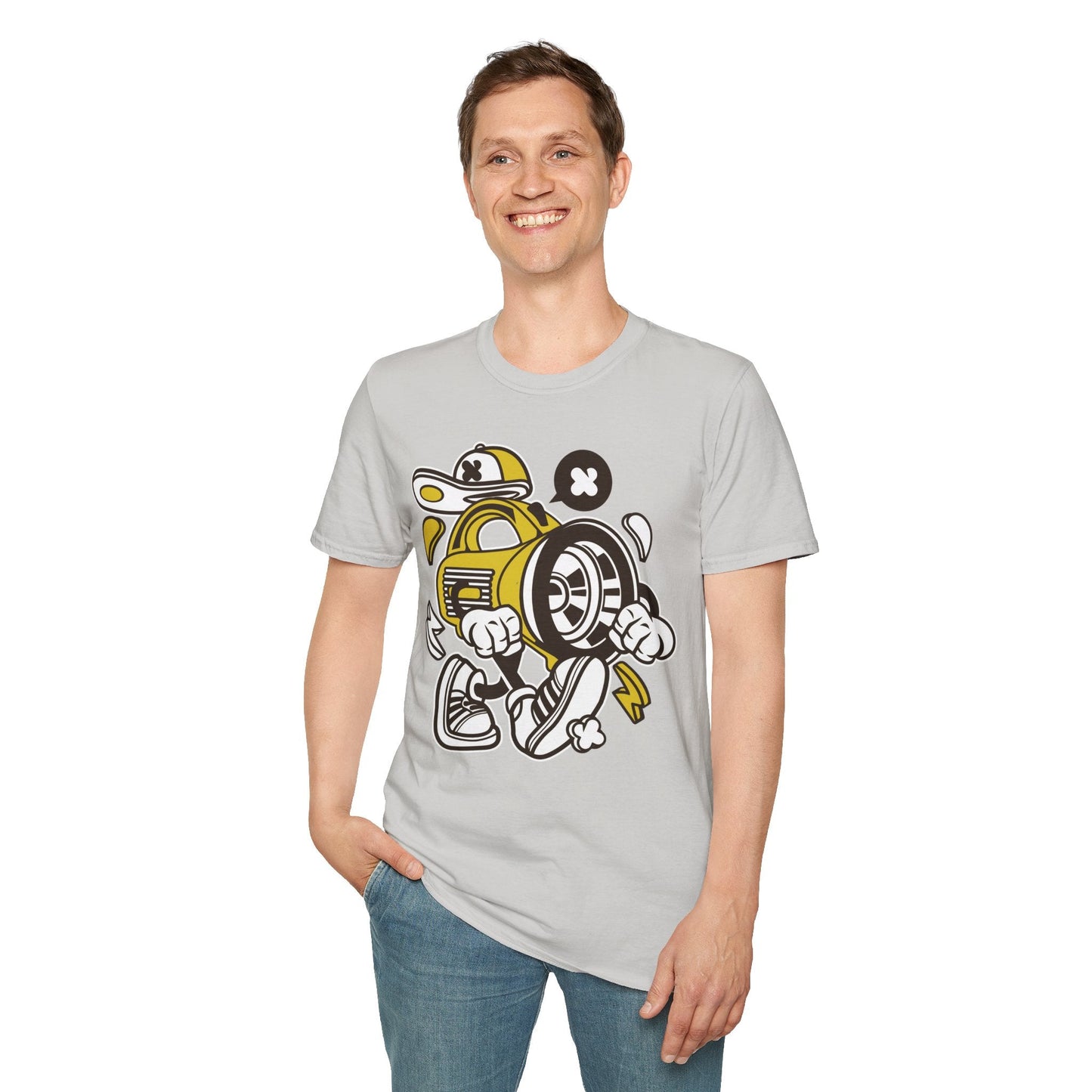 Cartoon T Shirt Animation Tee Funny Tee Unisex Softstyle Cotton Tee Gildan 64000