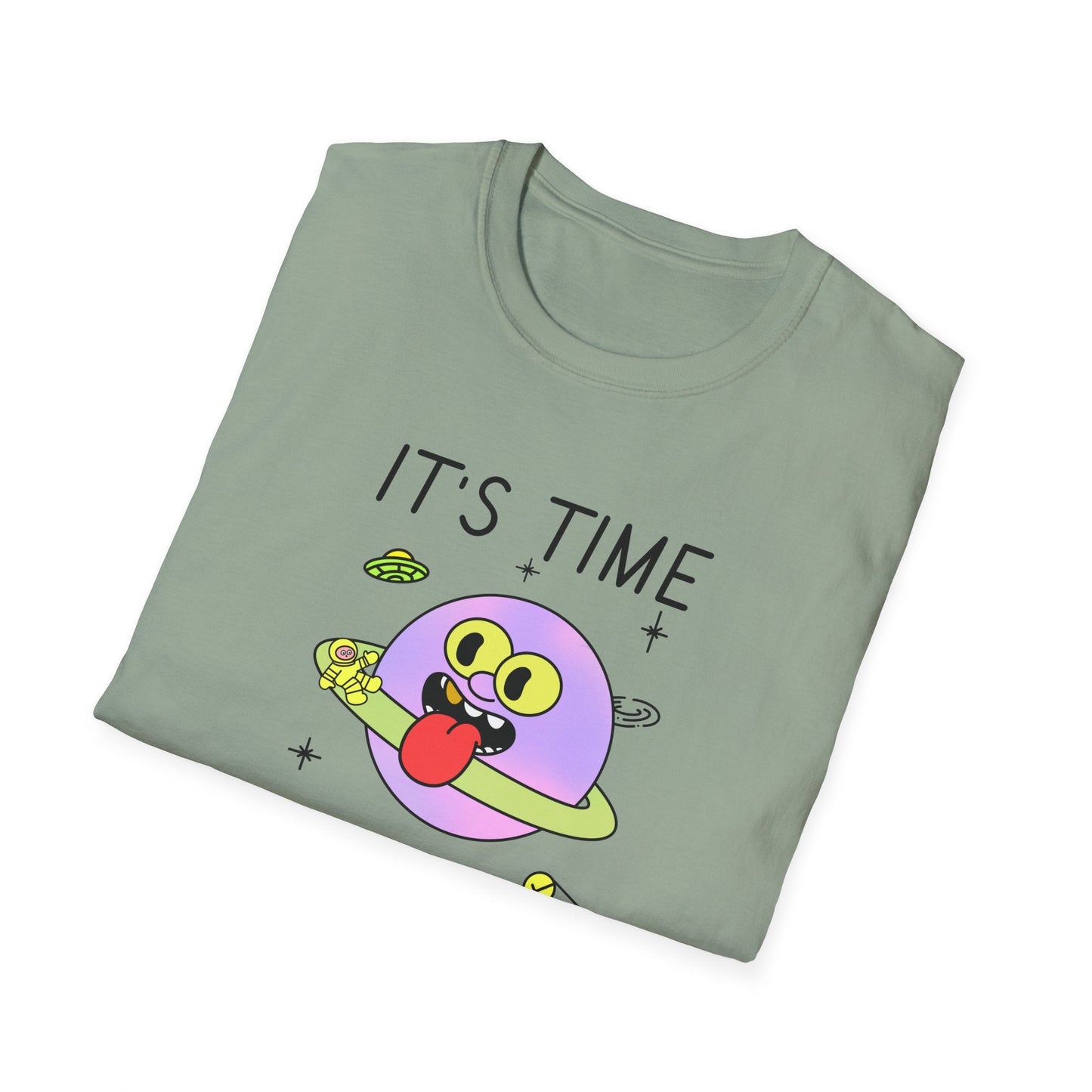 Snack Time Alien TShirt Time For My Favorite Snack Unisex Cotton Cute Space Graphic Tee