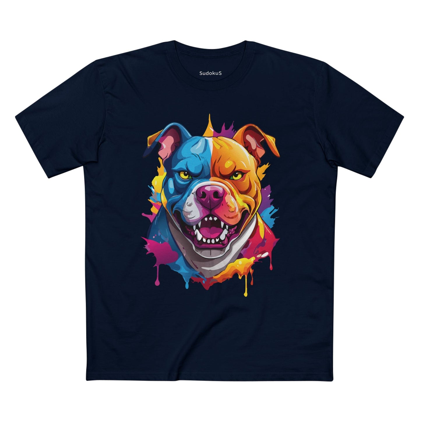 Dog Graphic Unisex 100 Cotton Staple Tee with Animal Design Artwork 37