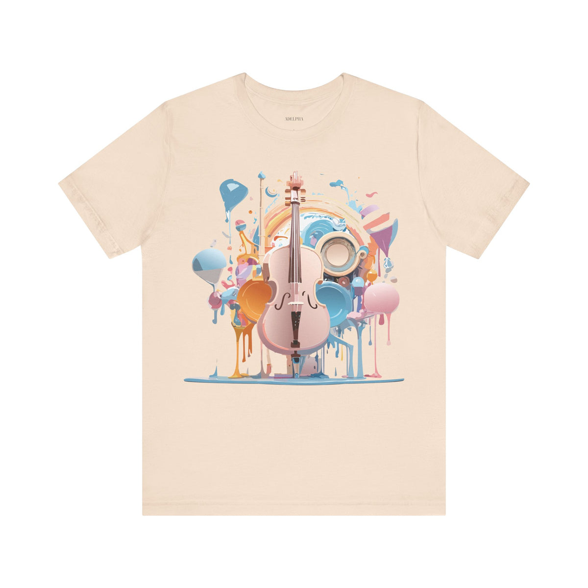 Music Graphic Unisex Cotton Bella+Canvas Tee with Art Design m168
