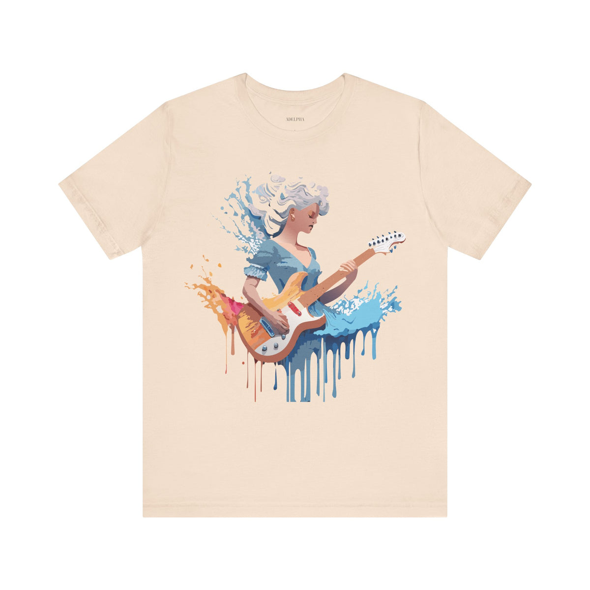 Music Graphic Unisex Cotton Bella+Canvas Tee with Art Design m141