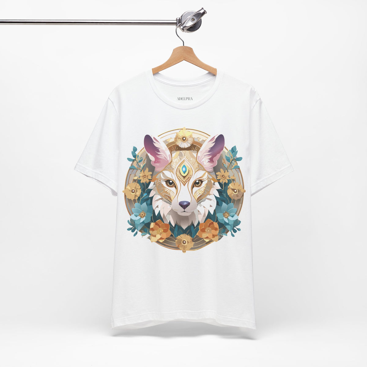 Medallion Graphic Unisex Cotton Bella+Canvas Tee with Art Design d30