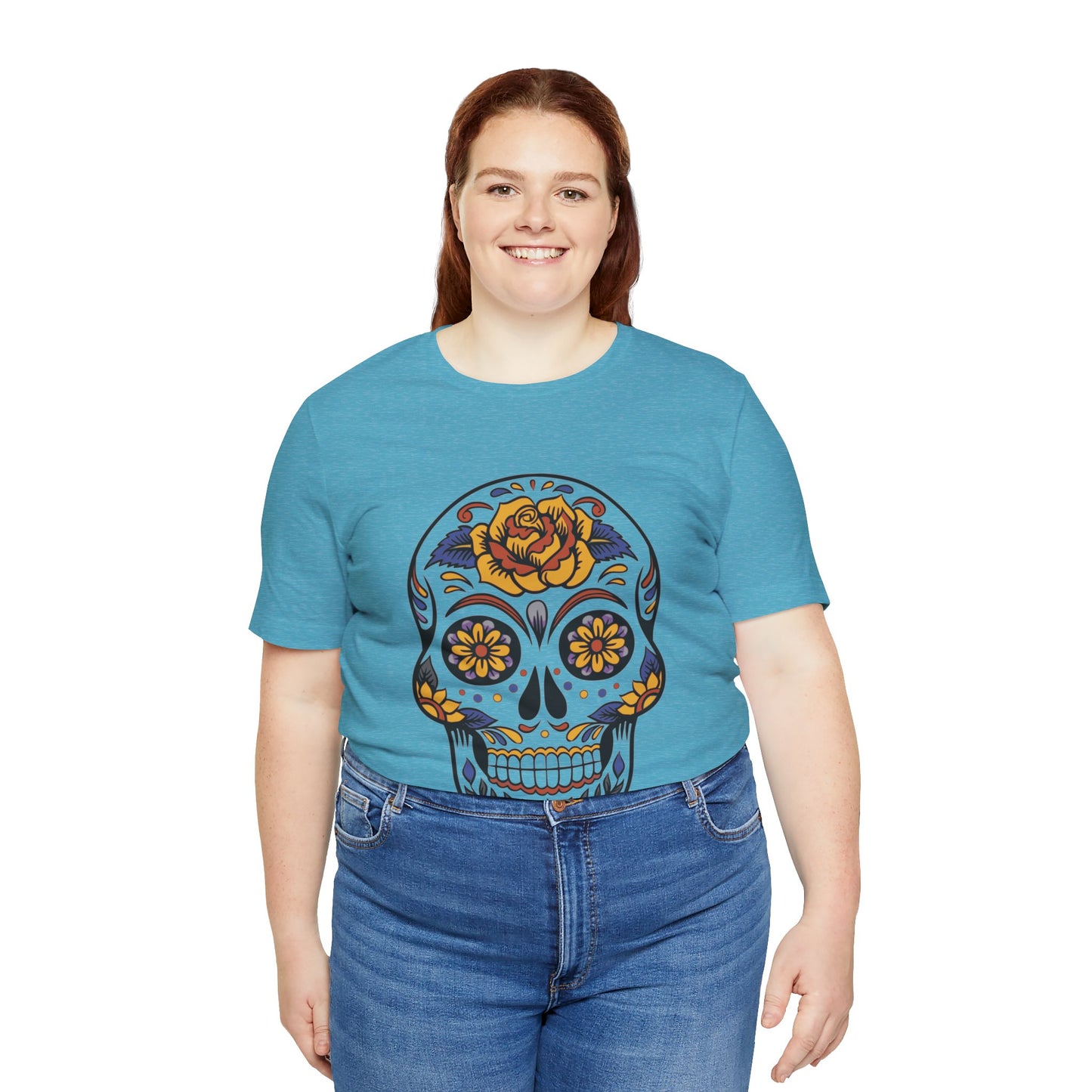 Unisex Cotton Tee Shirt with Skull