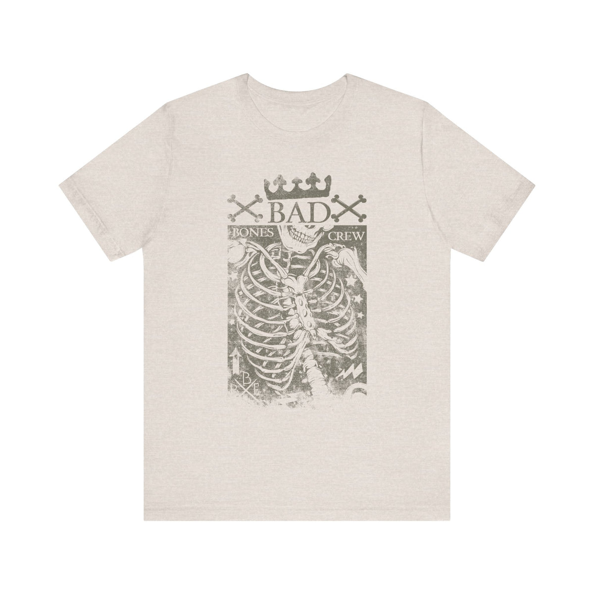 Skeleton Ribcage Tee Bones Crew Graphic Unisex Cotton Shirt A-10