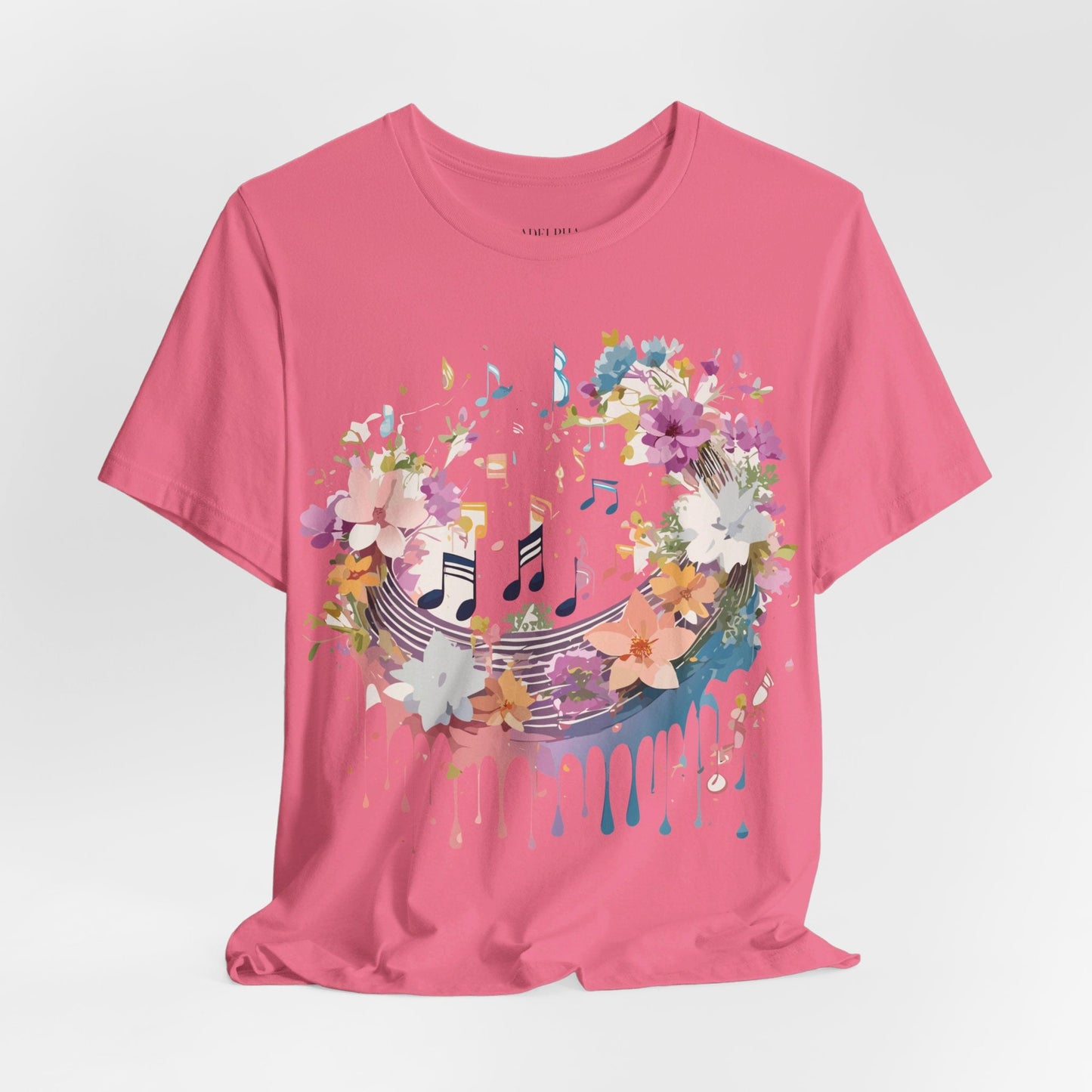 Music Graphic Unisex 100 Cotton Vintage Art with Musical Elements Tee 114