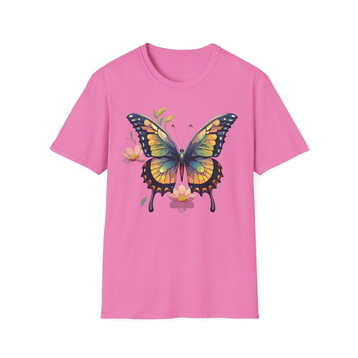 Butterfly Shirt Unisex Monarch Butterfly T Shirt Softstyle Cotton Tee One Hundred Percent Ring Spun