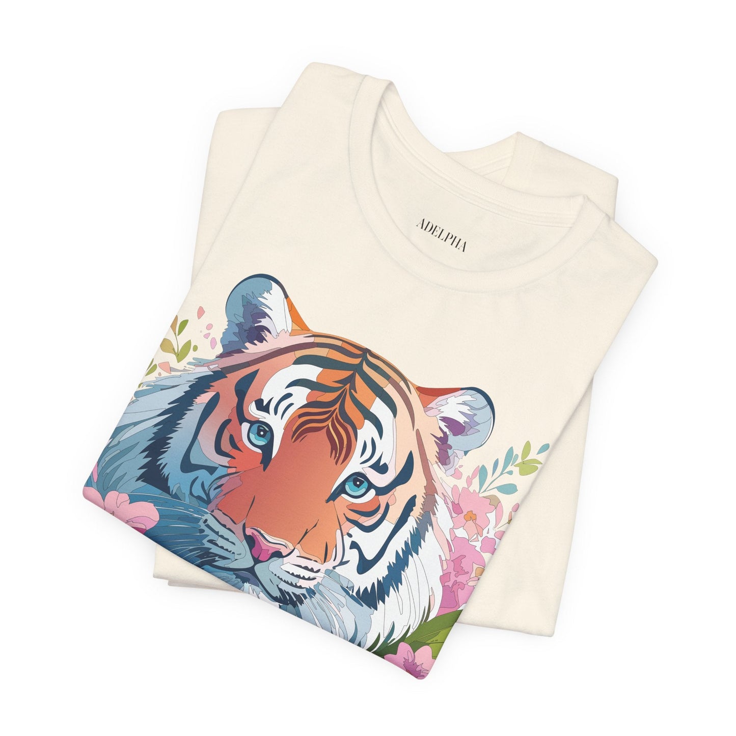 Tiger Graphic Tee Unisex Short Sleeve Jersey From Adelpha Vintage Inspired Artwork