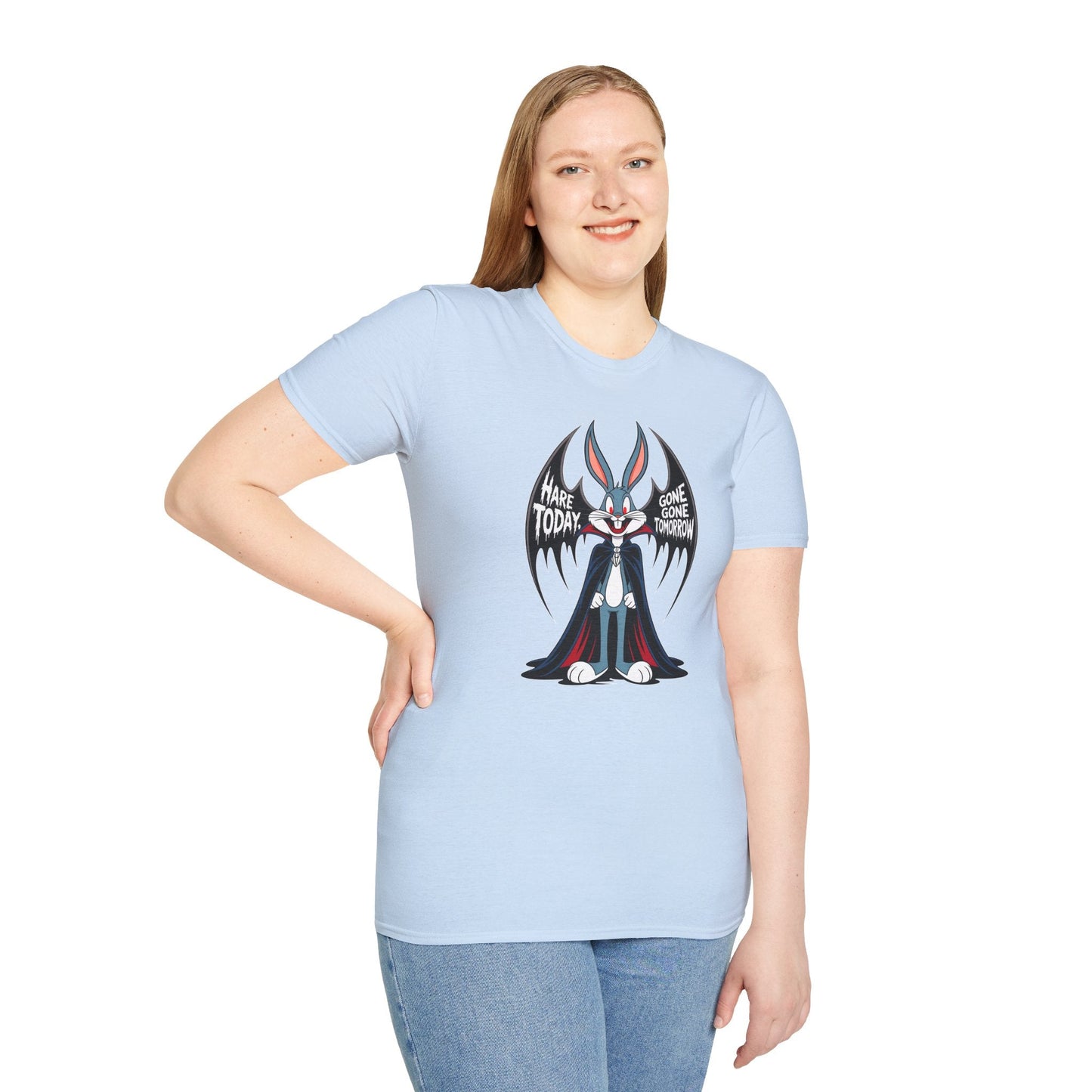 Bugs Bunny T Shirt Cartoon Art Design Unisex Gildan Softstyle 100 Percent Ring Spun Cotton