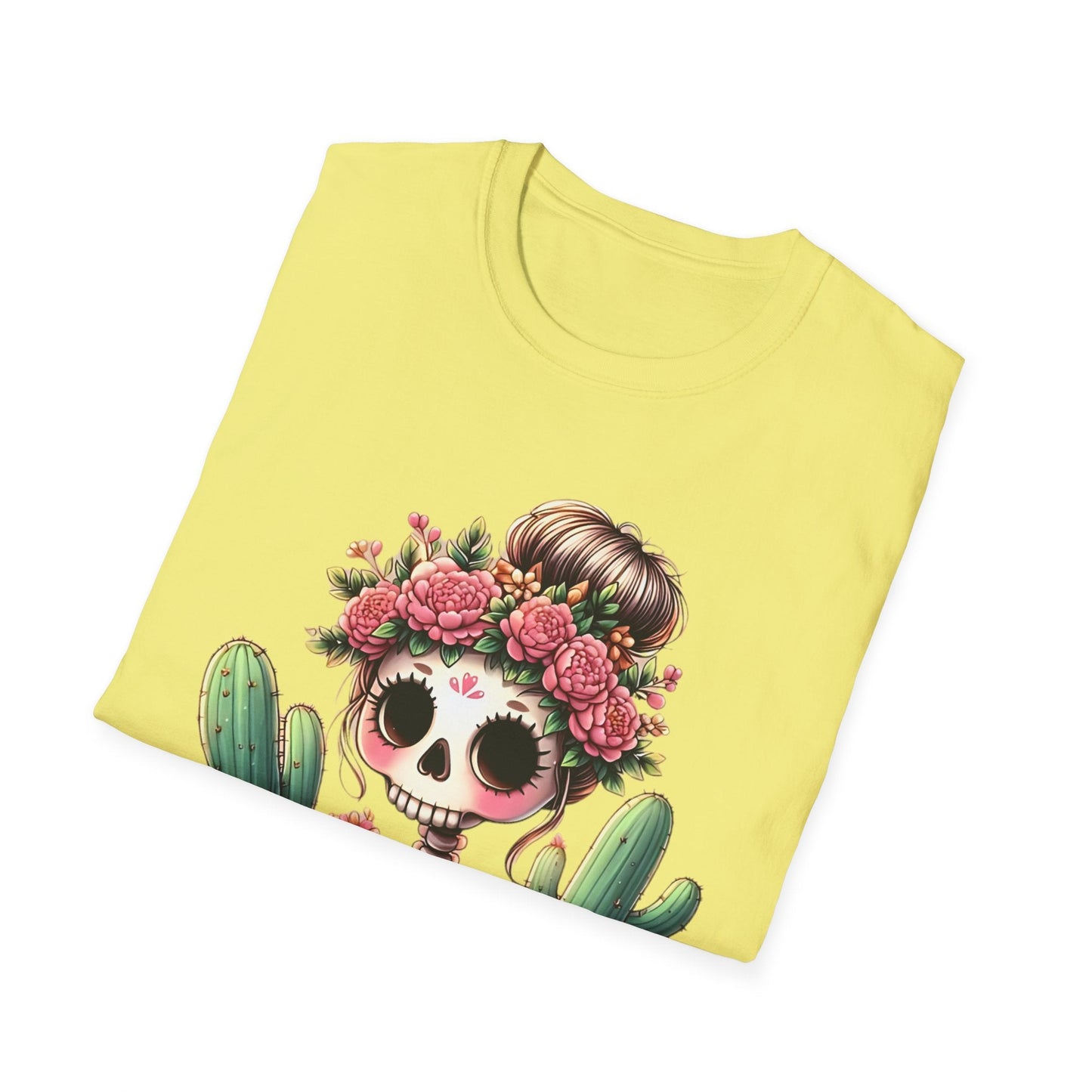 Skull Tee Shirt Unisex Skeleton Design Softstyle Cotton Tee Light Breathable Comfort Gildan 64000