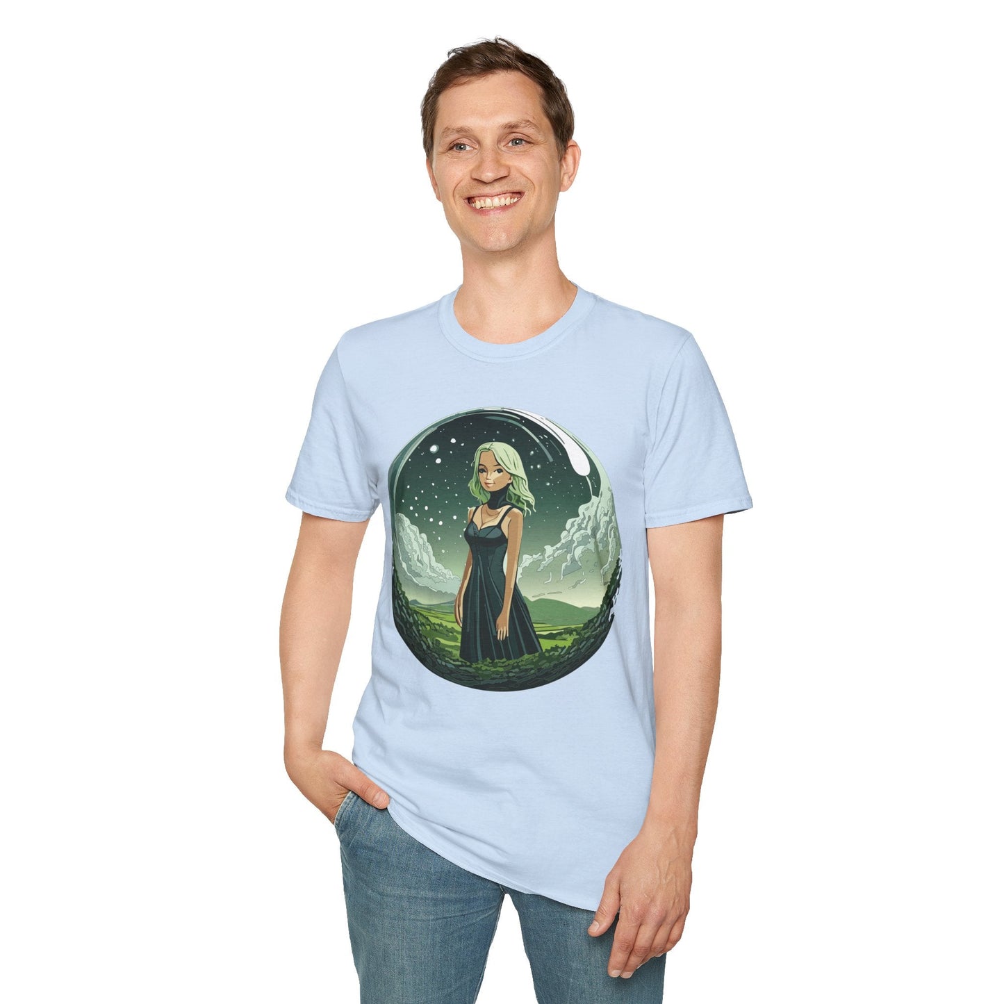 Womens Graphic T Shirt Art Design Tee Ladies Short Sleeve Softstyle 64000 Cotton Ring Spun