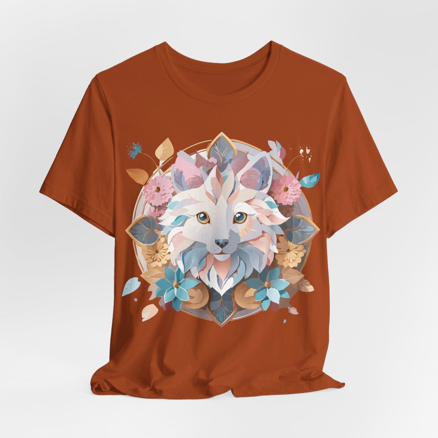 Medallion Graphic Unisex 100 Cotton Vintage Animal Medal Artwork Tee 89
