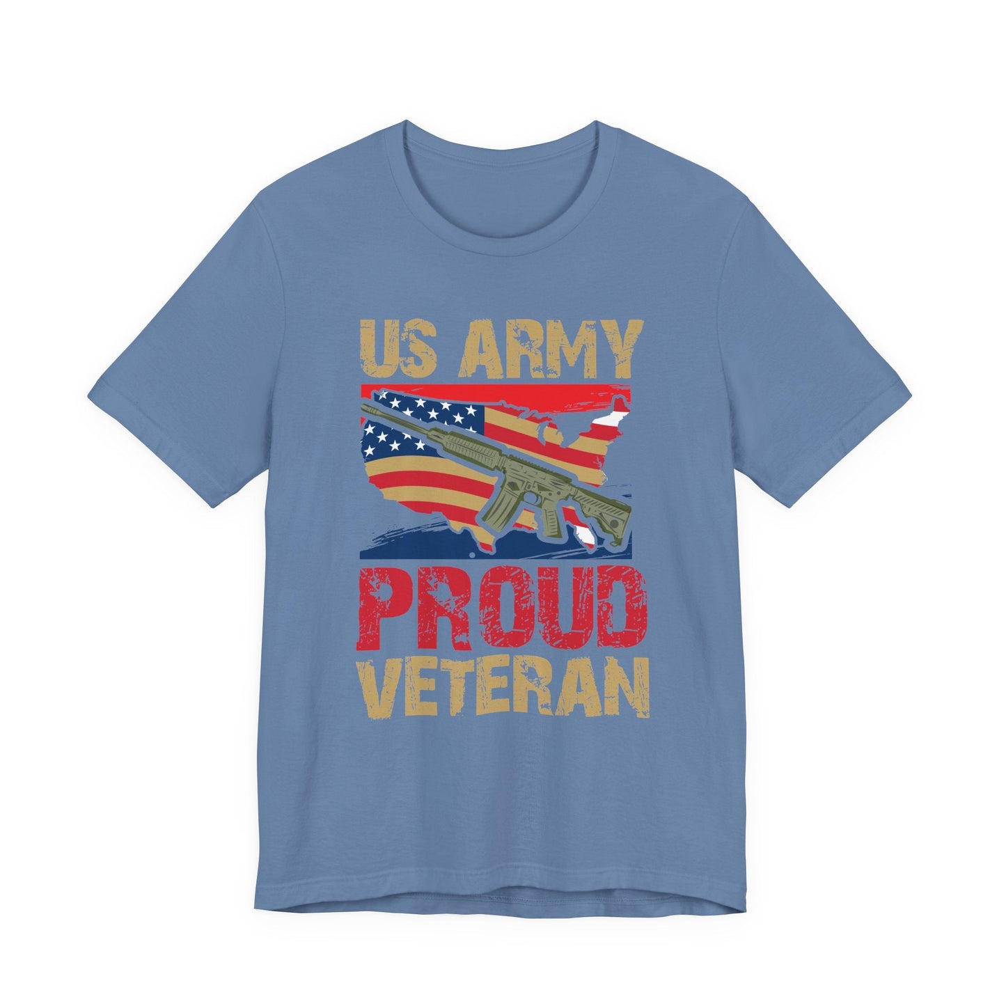 Army Veteran Patriotic Graphic Design Unisex Cotton T-Shirt v17