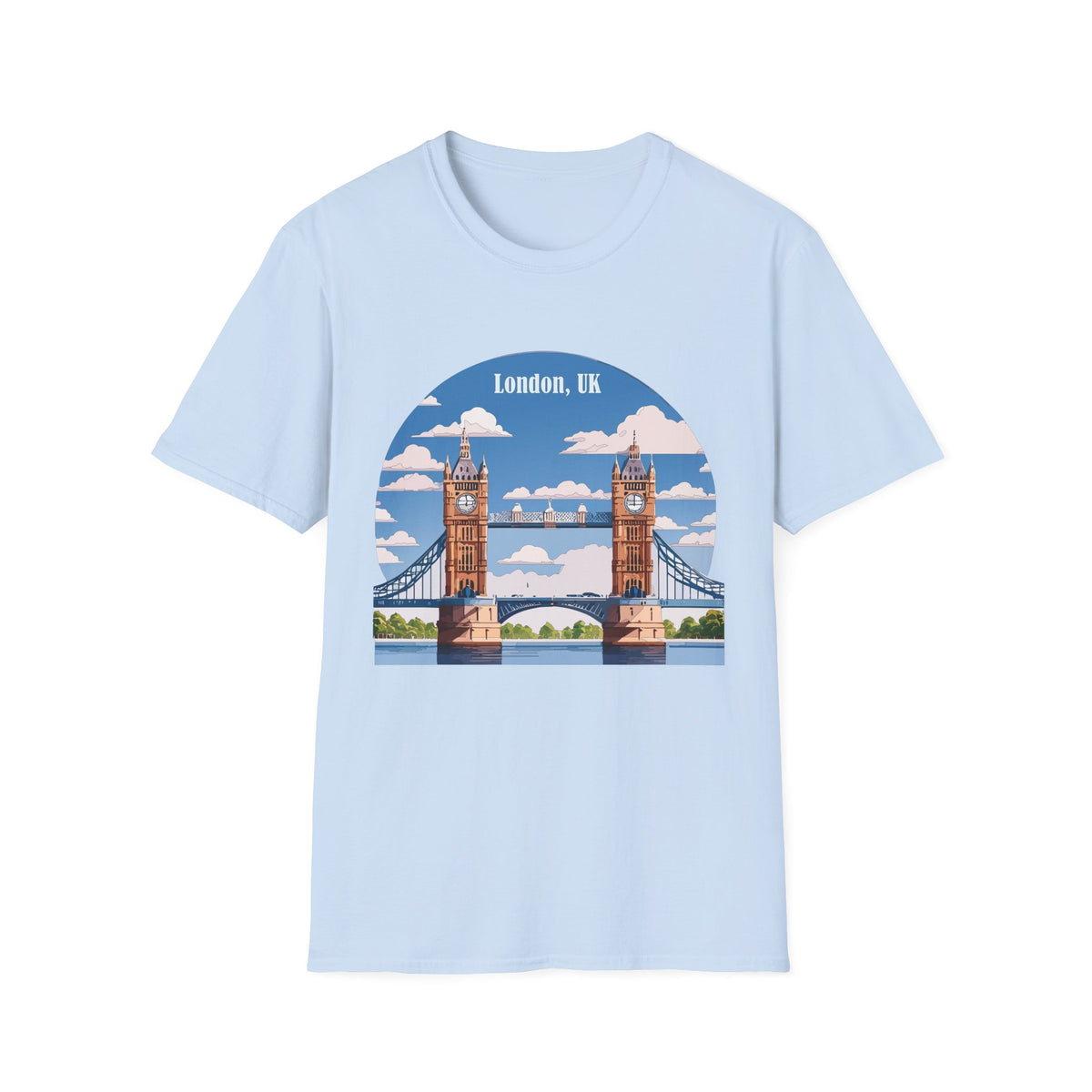 London Tower Bridge Illustration T-Shirt | London, UK skyline tee