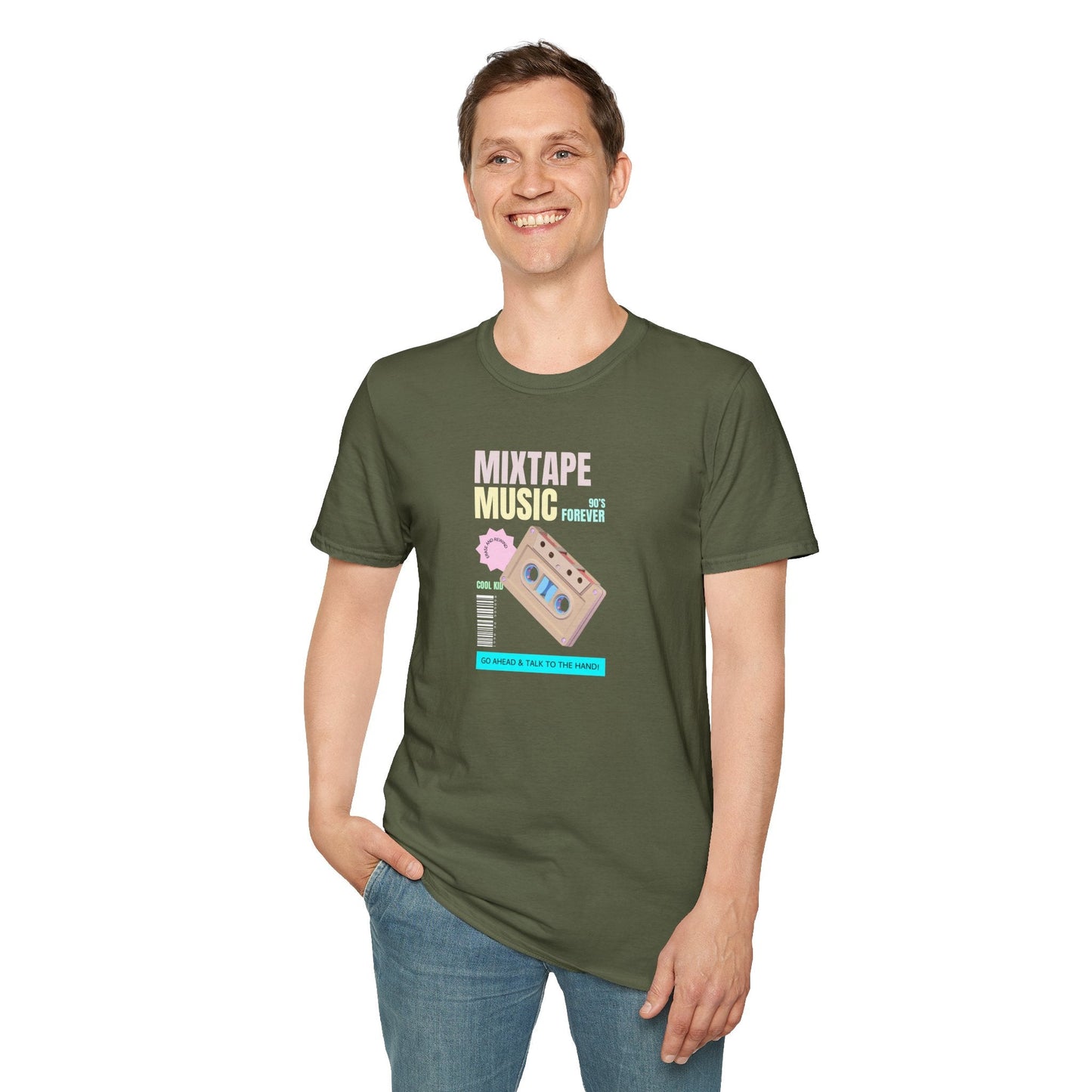Mixtape Music T-Shirt Unisex Cotton Retro Cassette Graphic Tee