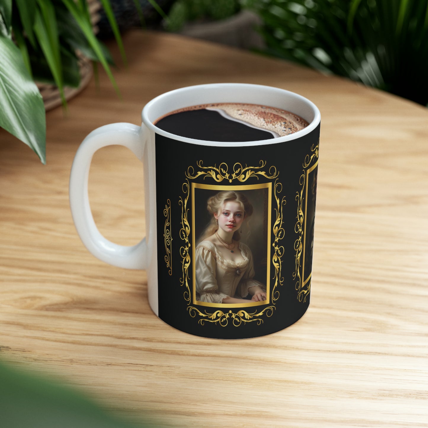 Tasse à café et à thé avec portraits antiques