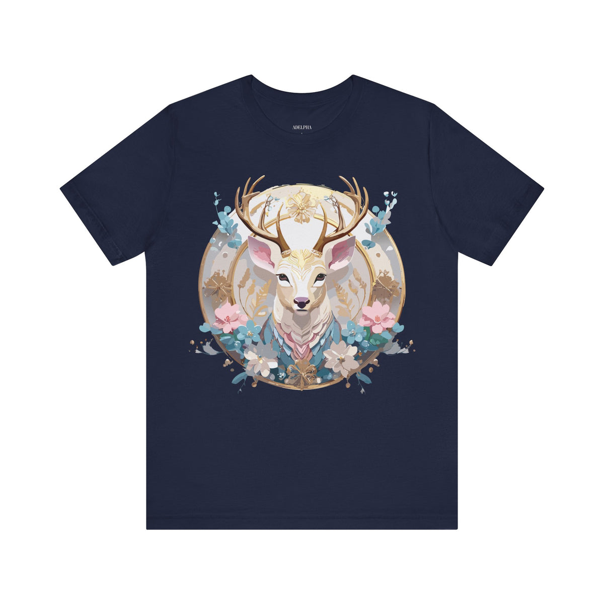 Medallion Graphic Unisex Cotton Bella+Canvas Tee with Art Design d80