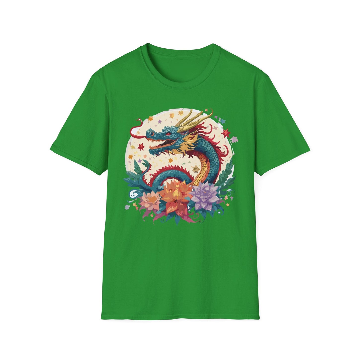Dragon Graphic Unisex 100 Cotton Tee with Animal Artwork Design 5