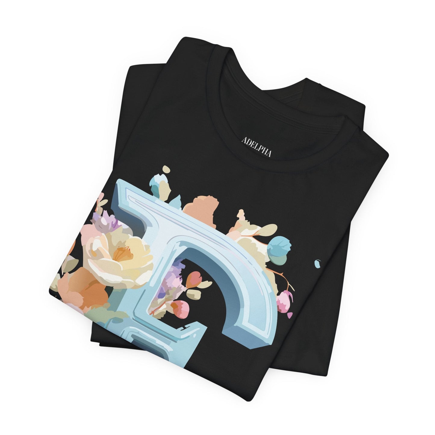 Letter E Graphic Tee Unisex Vintage Inspired Art Design Adelpha Short Sleeve Shirt