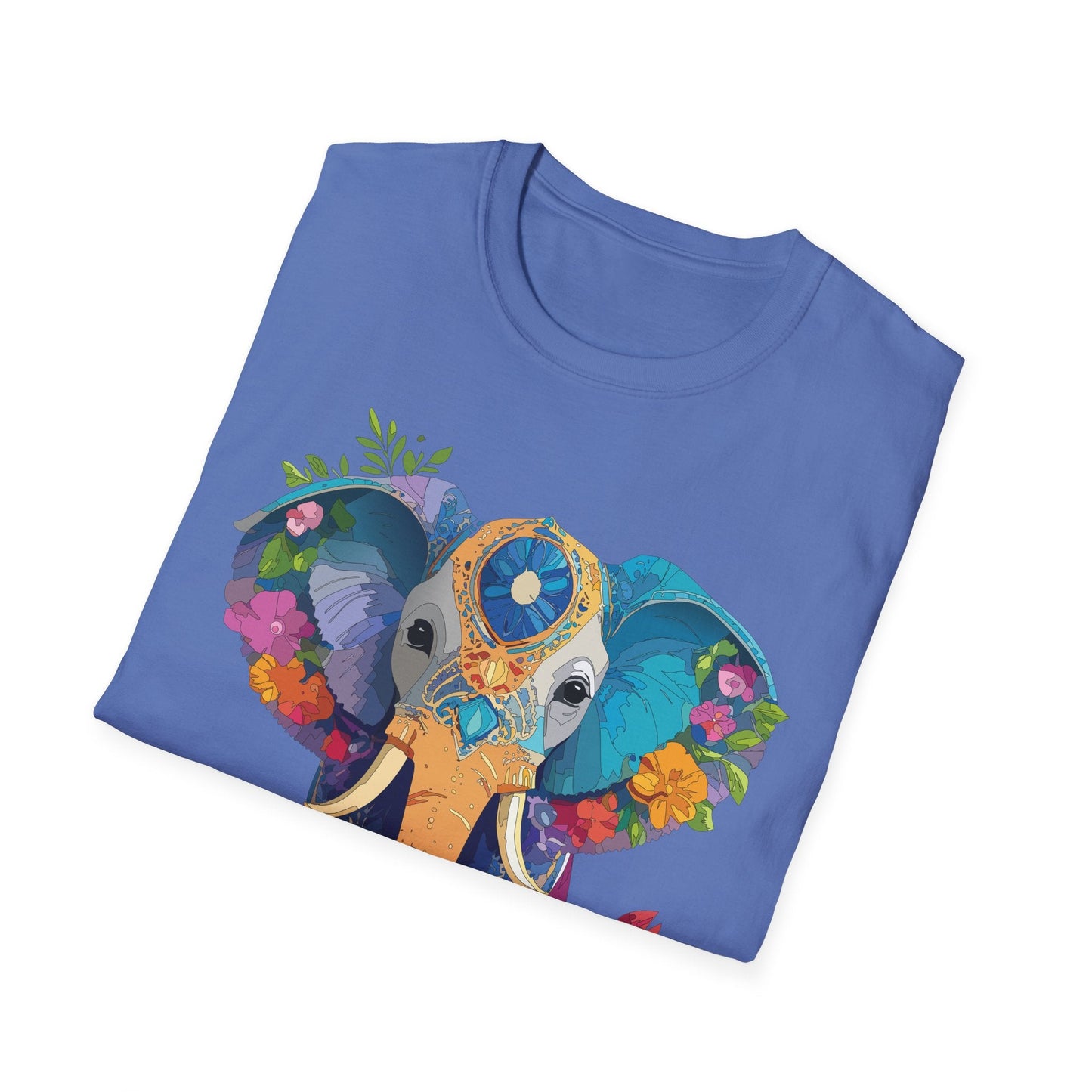Elephant Graphic Shirt For Adults Unisex Softstyle Tee 100 Percent Cotton Gildan 64000