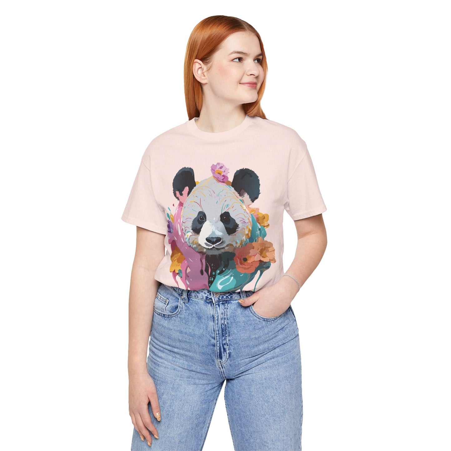 Panda Premium Graphic Tee Unisex Jersey Short Sleeve By Adelpha Vintage Inspired Artwork