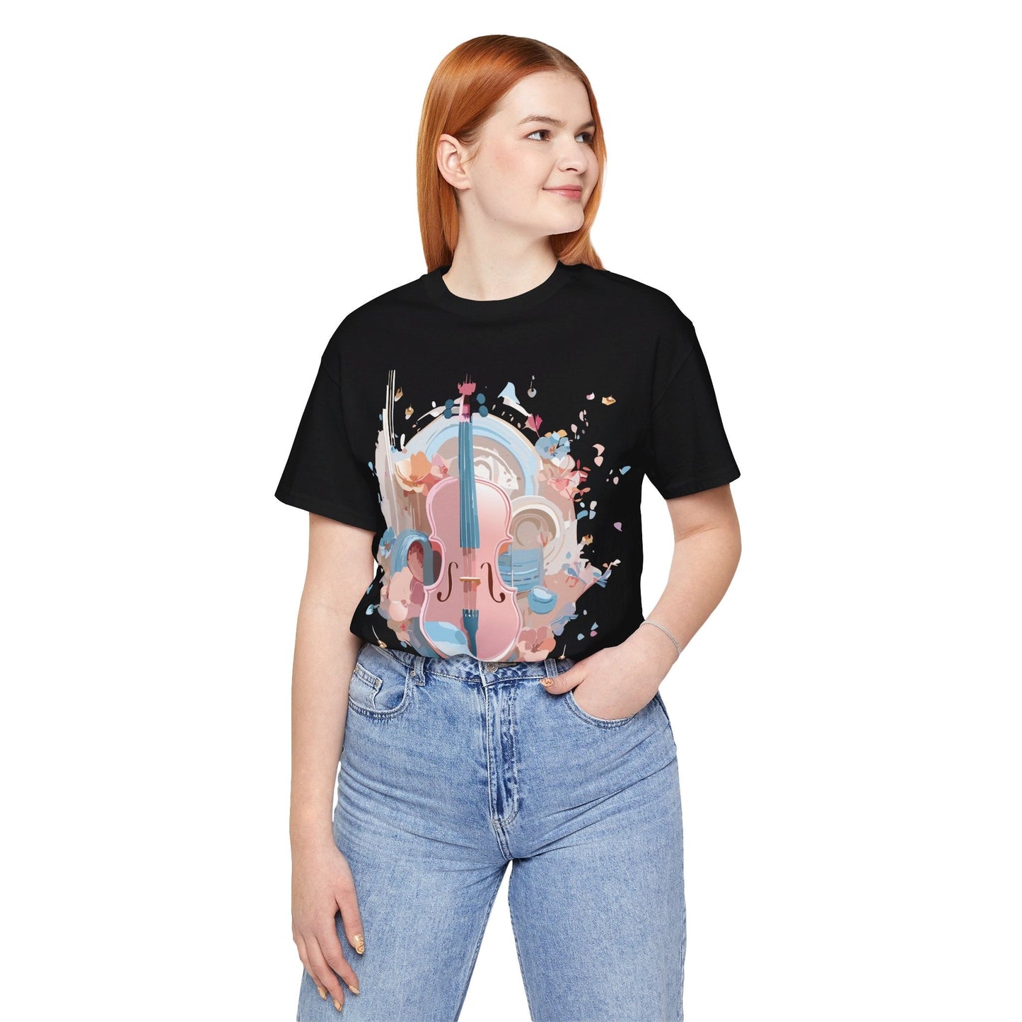 Music Graphic Unisex 100 Cotton Vintage Art with Musical Elements Tee 13