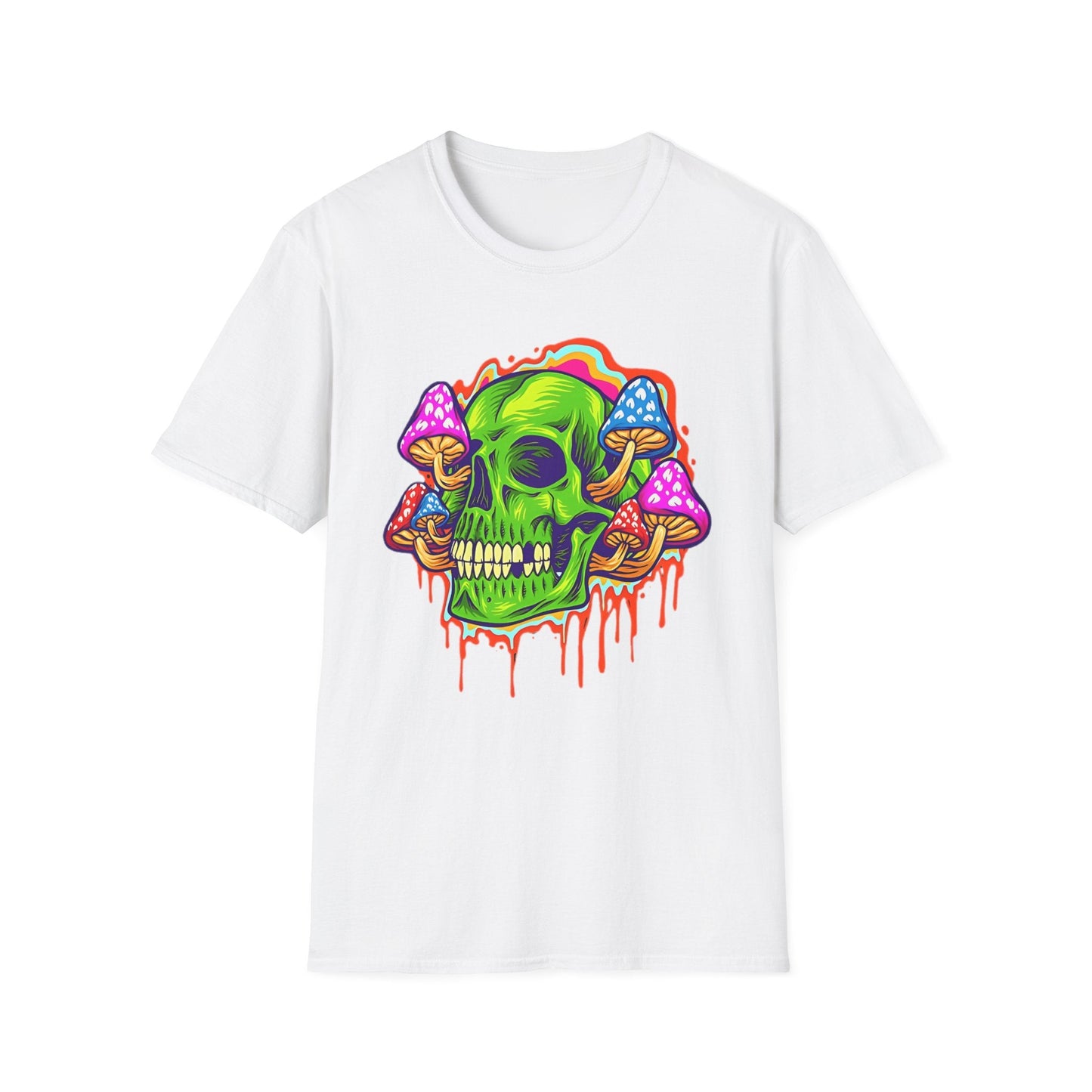Skull Tee Shirt Unisex Skeleton Shirt With Skull Design Gildan Softstyle 64000 Cotton Tee