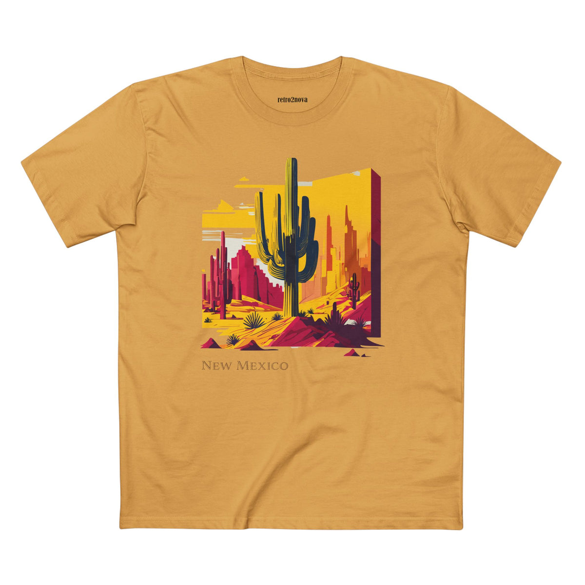 New Mexico Desert Scene T-Shirt | Saguaro Cactus Southwestern Landscape