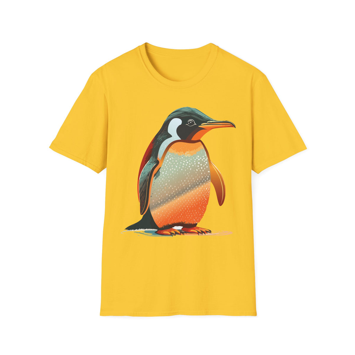 Colorful Penguin Illustration T-Shirt | Vibrant Penguin Artwork