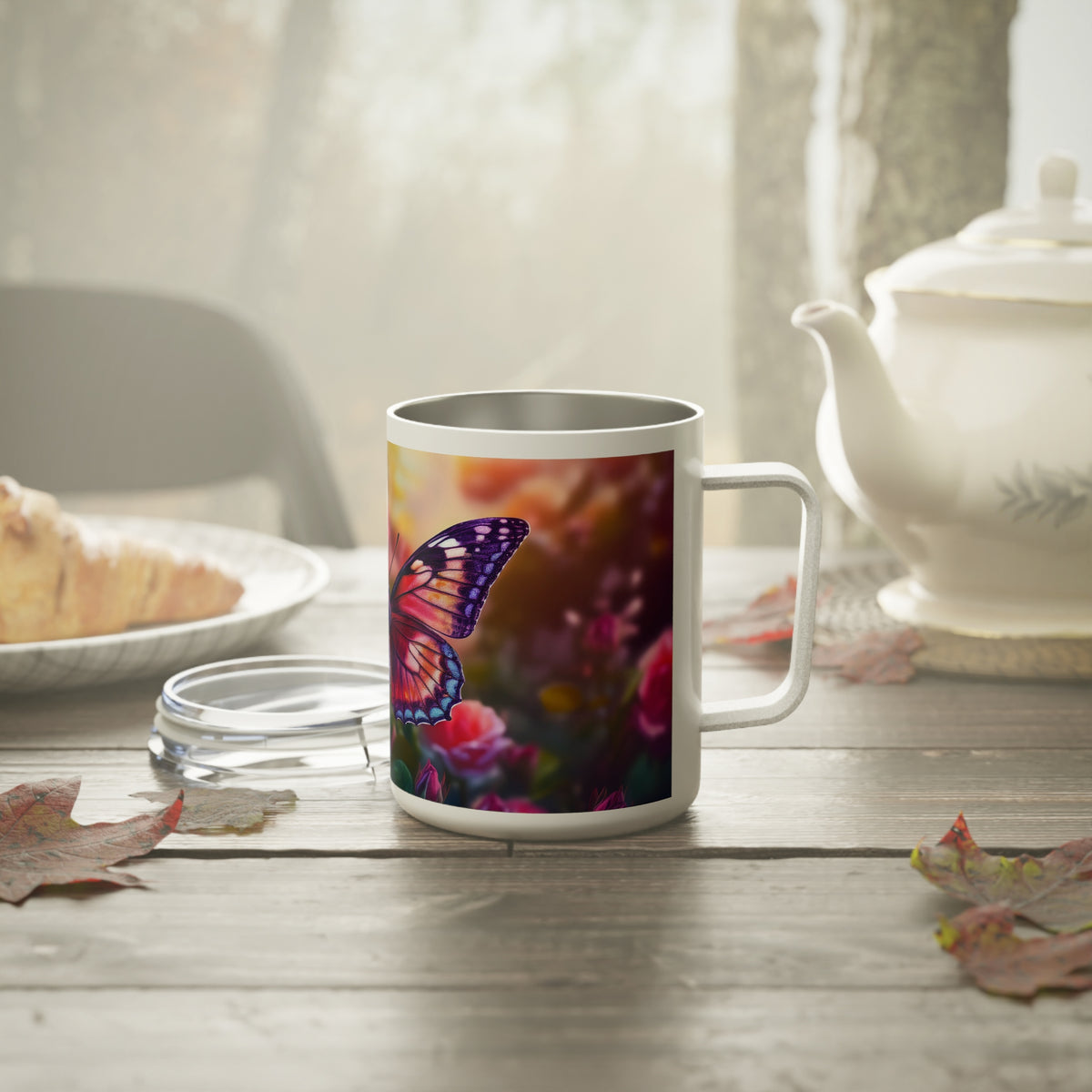 27 Art Design Insulated Coffee Mug Clear Lid 10oz Insulated Coffee Mug 10oz
