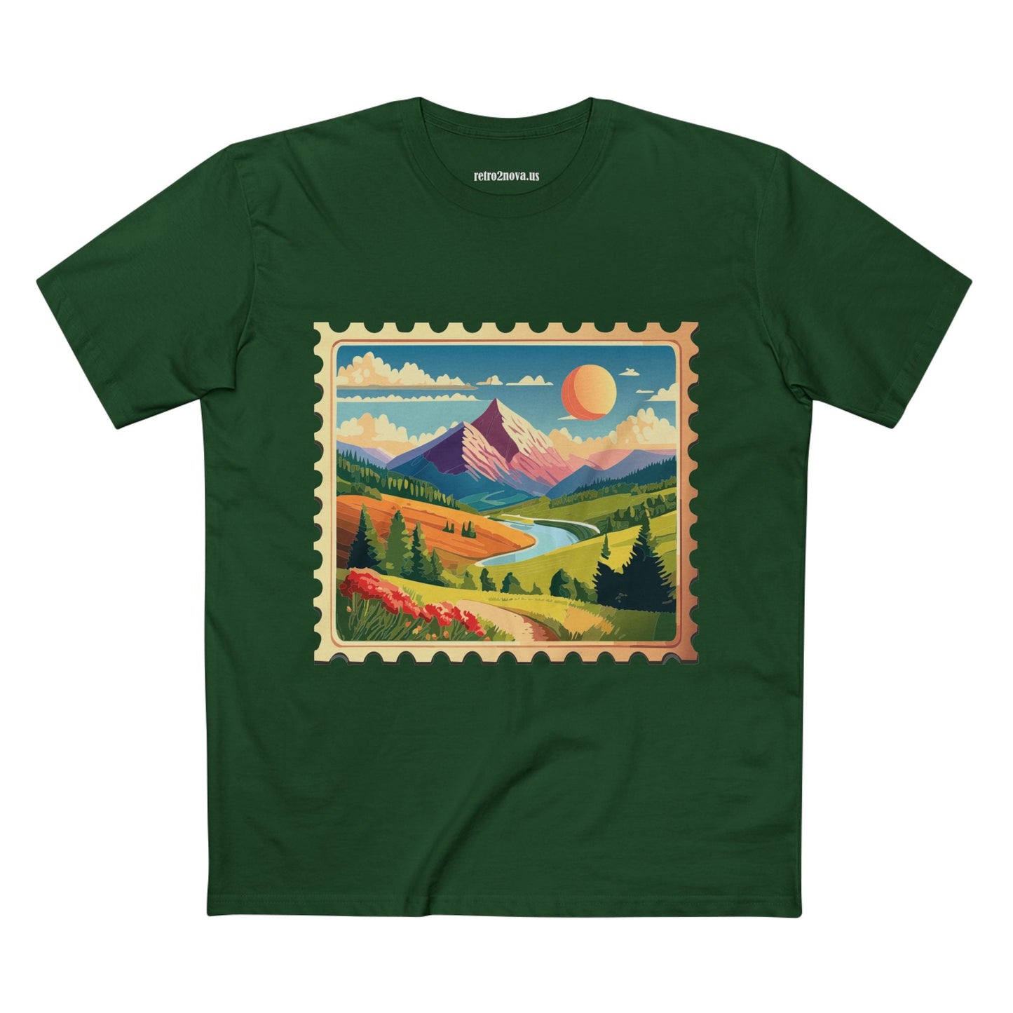 Stamp Shirt Postage Stamp Shirt PS36 Unisex Premium Cotton Tee With Original Art Design Retro2Nova
