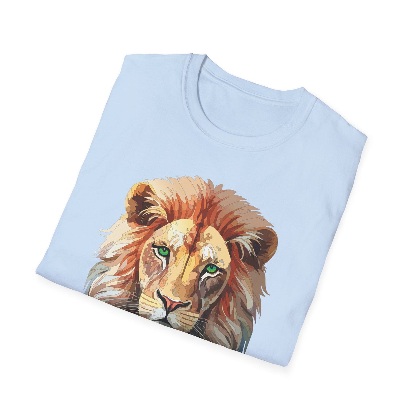 Gildan Softstyle Lion Shirt Unisex Floral Tee Animal Print Tee