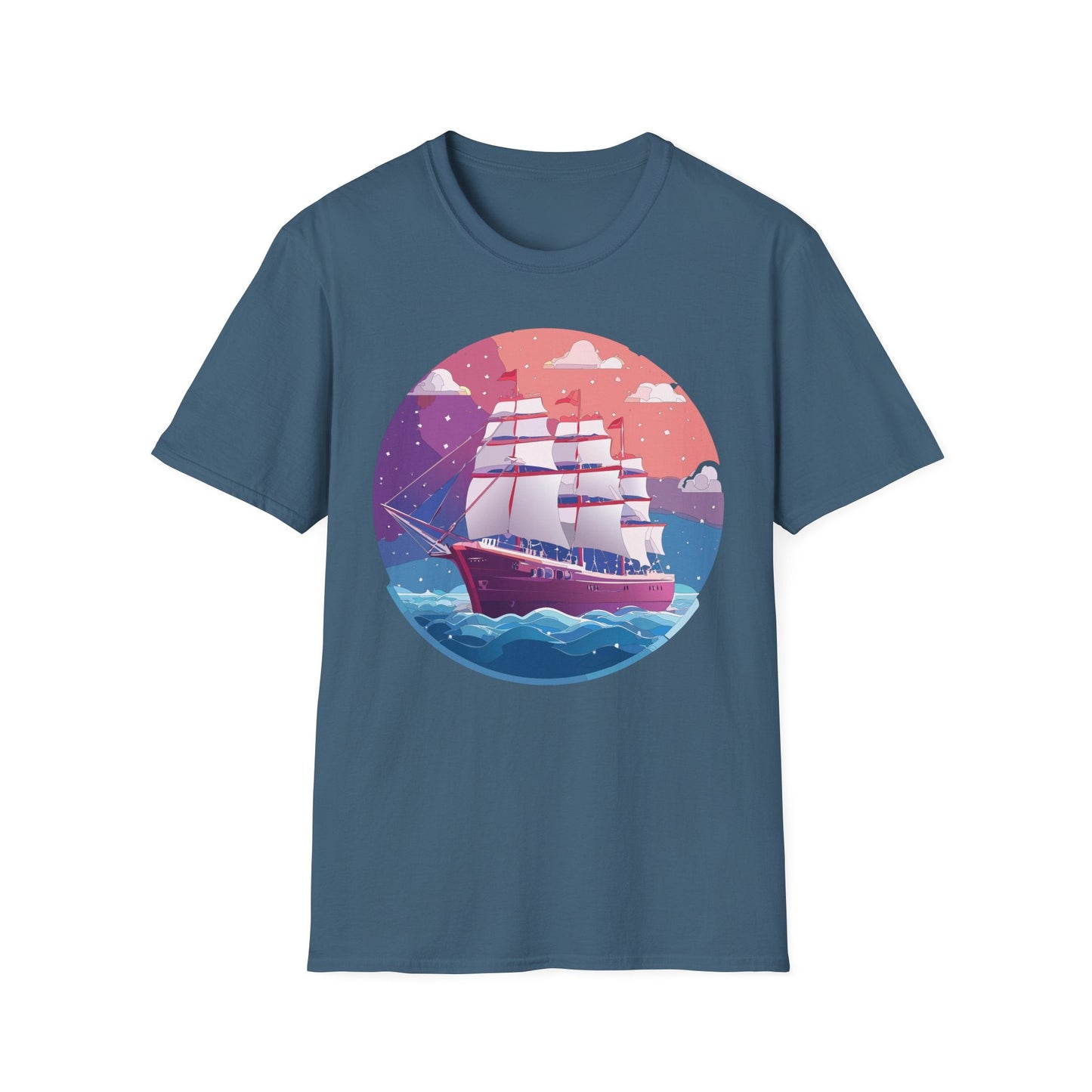 Unisex Gildan Softstyle 64000 T Shirt Ship Frigate Vessel Tee For Maritime Enthusiasts