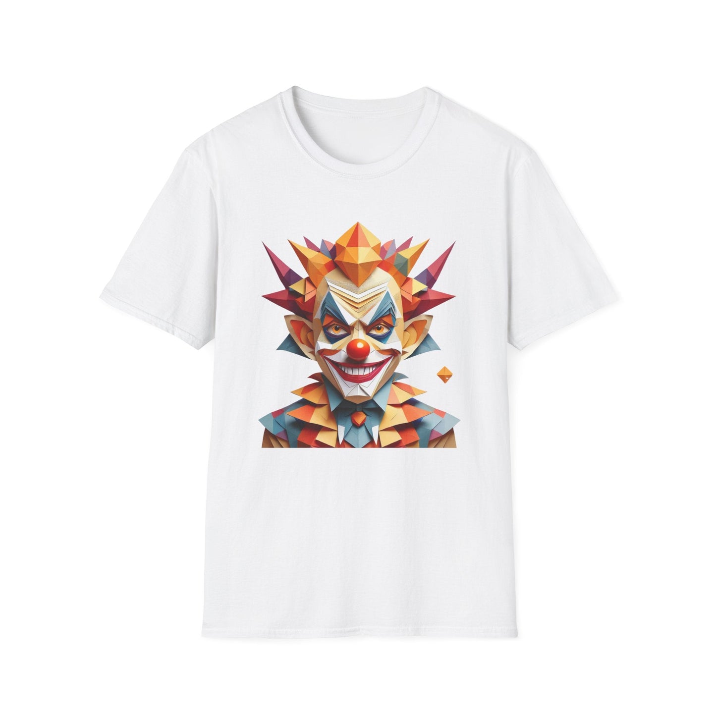 Unisex Clown Shirt With Funny Man Scary Man Circus Theme Tee Gildan Softstyle 64000
