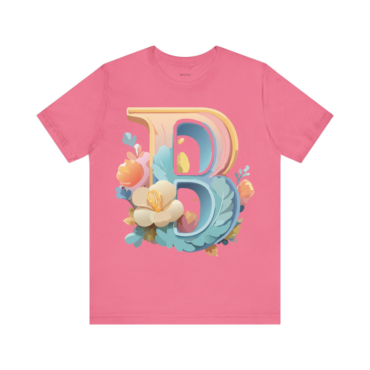 Letter B Graphic Unisex Cotton Bella+Canvas Tee with Art Letter Design