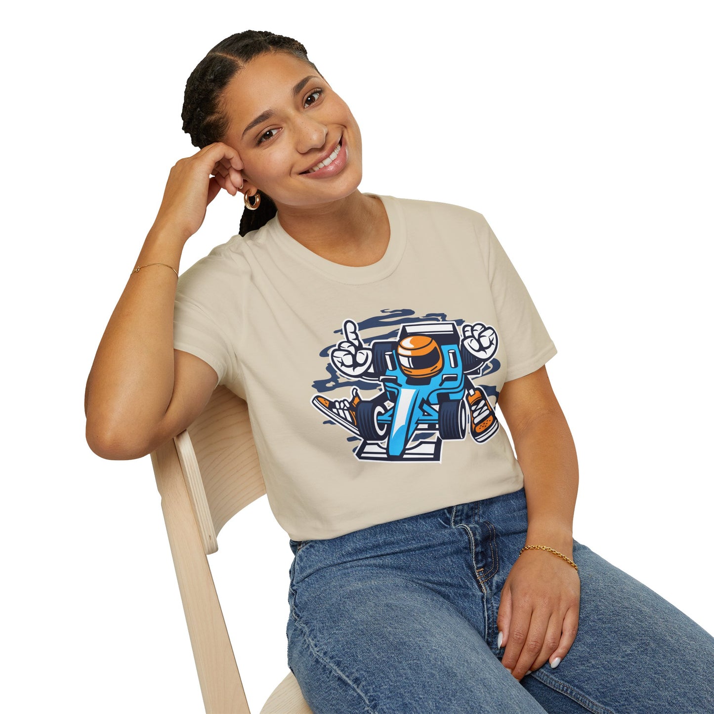 Unisex Cotton T-Shirt with Cartoon Graphic Design