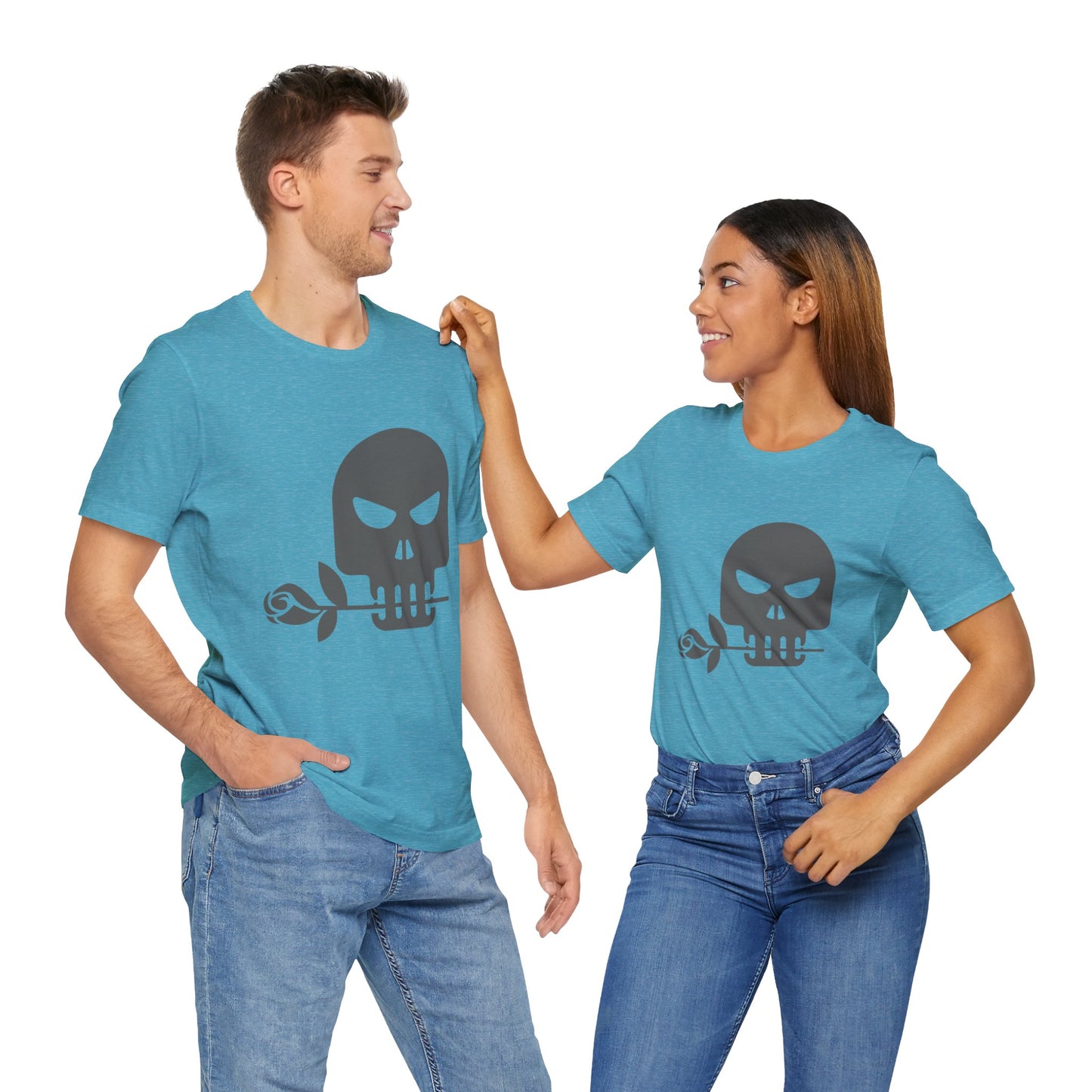 Unisex Cotton Tee Shirt with Skull