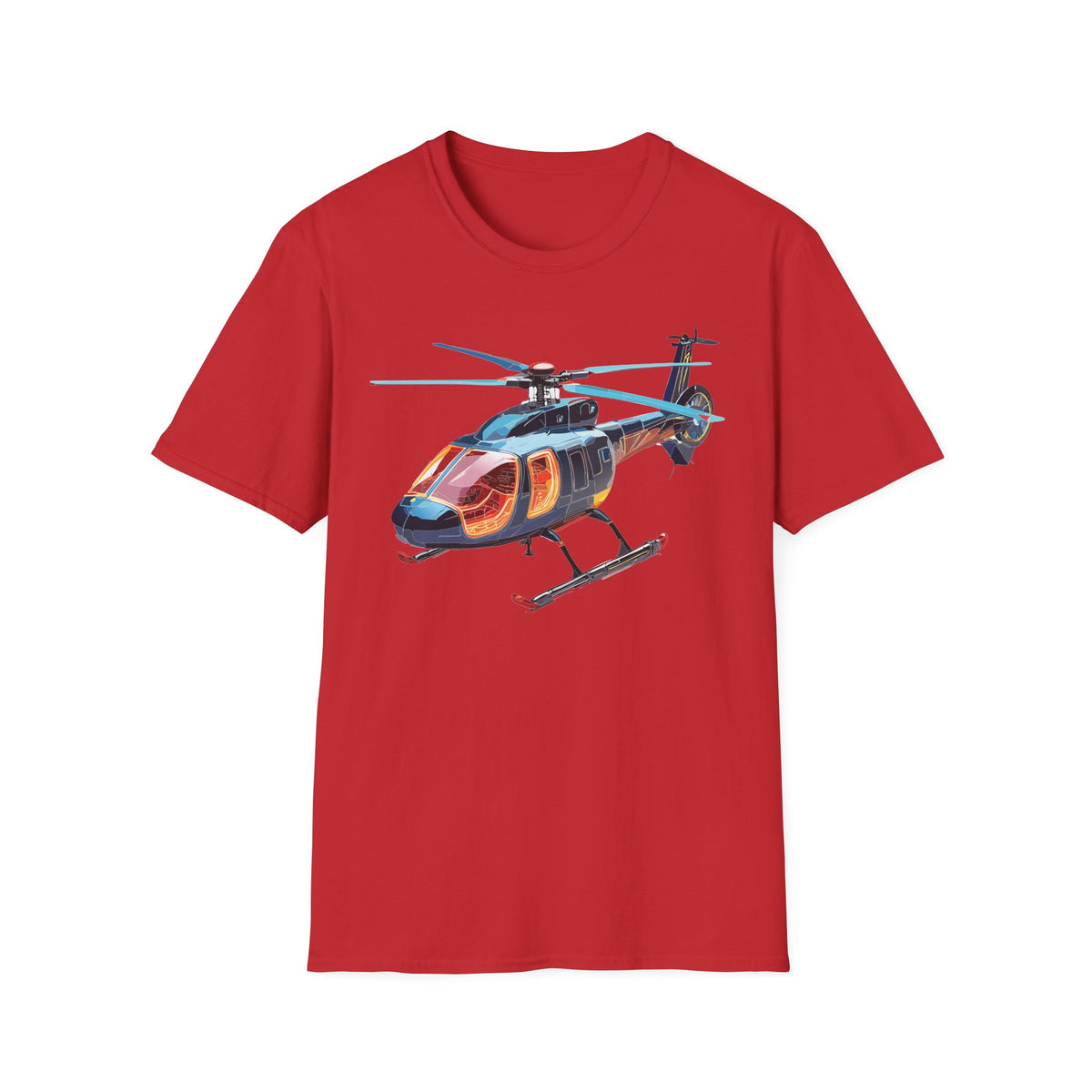 Chopper Helicopter Graphic Tee Gildan Unisex 100 Cotton Tee Shirt c05